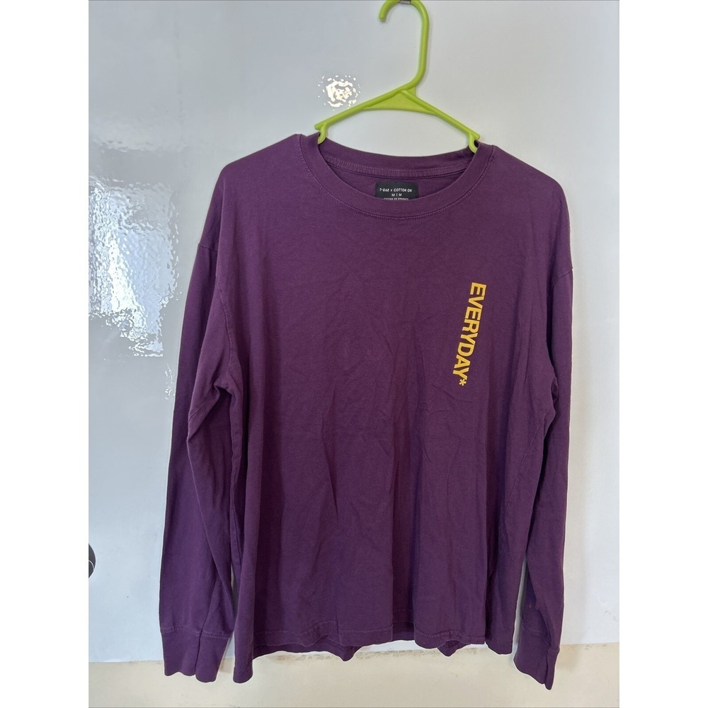 T-Bar X Cotton On Shirt‎ "Everyday" Mens Medium Purple Long Sleeve
